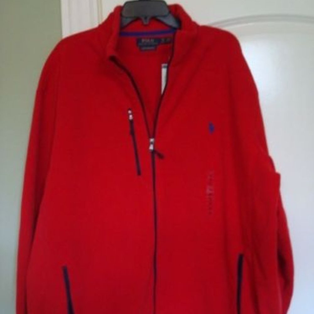 NWT Ralph Lauren Red Fleece Jacket 1XB